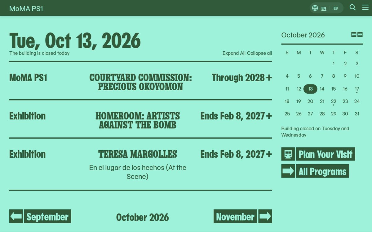 Screenshot of https://www.momaps1.org/en/calendar