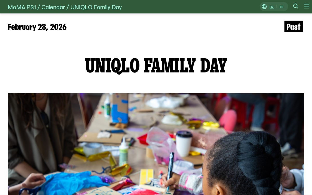 Screenshot of https://www.momaps1.org/en/events/740-uniqlo-family-day